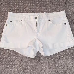 7 For All Mankind White jeans shorts